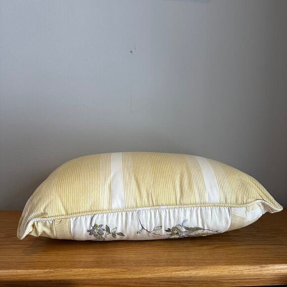 Waverly Paisley Verveine Embroidered Oblong Decorative Accessory Yellow Pillow - Picture 10 of 11